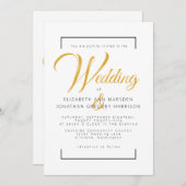 Elegant Gold Script en zwarte scripts Religieuze Kaart (Voorkant / Achterkant)