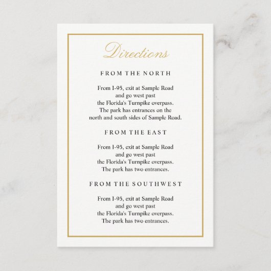 Elegant Gold Script Enclosure Kaart verticaal (Voorkant)