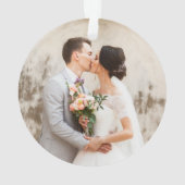 Élégant Gold Script First Christmas 2 Photo (dos)