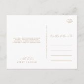 Elegant Gold Script Hartelijk dank Briefkaart (Achterkant)