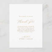 Elegant Gold Script Hartelijk dank voor uw Kaart v (Voorkant)