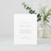 Elegant Gold Script Hartelijk dank voor uw Kaart v (Staand voorkant)