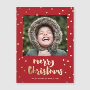 Élégant Gold Script Joyeux Noël Carte de vacances