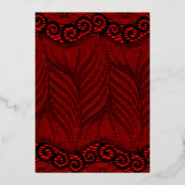 Elegant Gold Script Lace Halloween Cocktail Party Folie Uitnodiging (Achterkant)