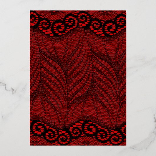 Elegant Gold Script Lace Halloween Folie Uitnodiging (Achterkant)