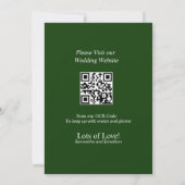 Elegant Gold Script Lijst Green slaat de datumkaar Kaart (Achterkant)
