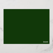 Elegant Gold Script Lijst op Green Rehearal Kaart (Achterkant)