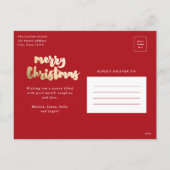 Elegant Gold Script Merry Kerstry Feestdagenkaart (Achterkant)