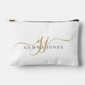 Elegant Gold Script Name Monogram Etui (Voorkant)