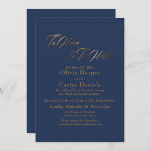 Elegant Gold Script om de marine te hebben en te h Kaart