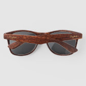 Elegant Gold Script Personalized Tortoise Shell Zonnebrillen (Achterkant)