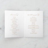 Élégant Gold Script plié programme de mariage (Intérieur)