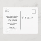 Elegant Gold Script Red Photo University Afstudere Aankondigingskaart (Achterkant)