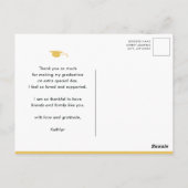 Elegant Gold Script Simple Black AFSTUDEERDER Hart Briefkaart (Achterkant)