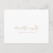 Elegant Gold Script Song Request RSVP Briefkaart (Voorkant)