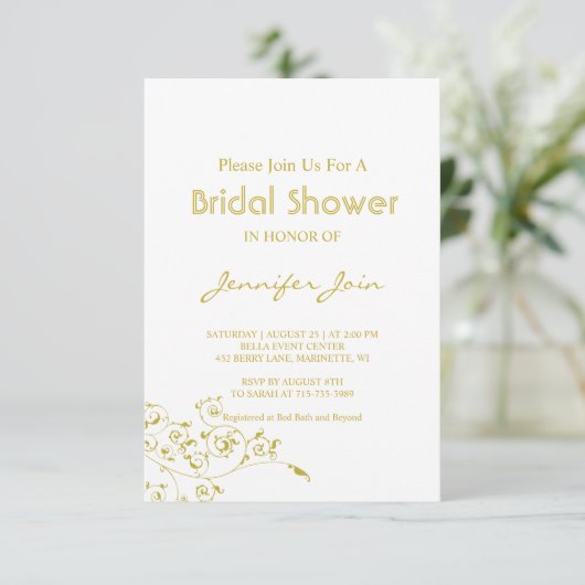 Elegant Gold Script vrijgezellenfeest card, Bedankkaart (Staand voorkant)