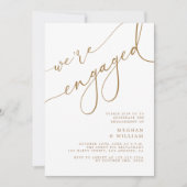 Elegant Gold Script We zijn een partij bij de serv Kaart (Voorkant)