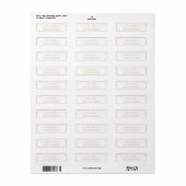 Elegant Gold Script Wedding Return-adres Etiket (Full Sheet)