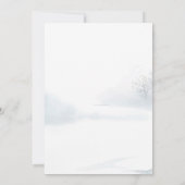 Elegant Gold Script Winter Fox Feestdagenkaart (Achterkant)