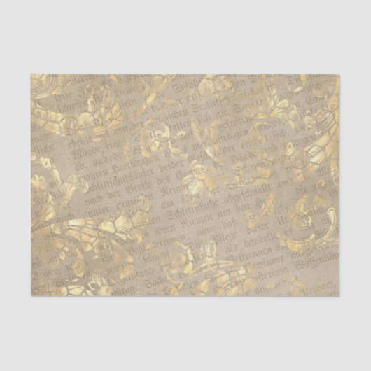 Elegant Gold Scroll Tissuepapier (Voorkant)