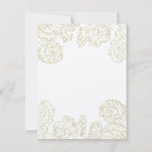 Elegant Gold Scroll Wedding Save the Date Card (Achterkant)