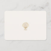 Elegant Gold Seashell Website Enclosure Card Informatiekaartje (Achterkant)