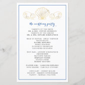 Elegant Gold Seashell Wedding Ceremony Program (Achterkant)