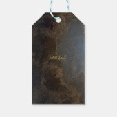 Elegant Gold Shamrock, Clover Leather look Cadeaulabel (Achterkant)