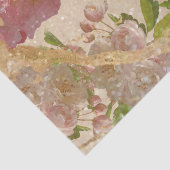 Elegant Gold Shimmer Floral-ontkoppeling Tissuepapier (Detail)