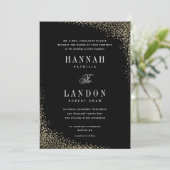 Elegant Gold Shimmer Wedding Kaart (Staand voorkant)