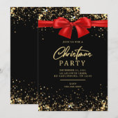 Elegant Gold Shimmering Licht Kerstfeest Kaart (Voorkant / Achterkant)