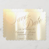 Elegant Gold Shiny Save the Date (Voorkant / Achterkant)