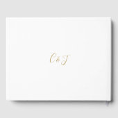 Elegant Gold Signature Script Wedding Gastenboek (Achterkant)