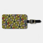 Elegant Gold Silver Kaleidoscoop kerstster Bagagelabel (Voorkant horizontaal)