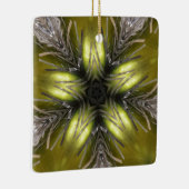 Elegant Gold Silver Kaleidoscoop kerstster Keramisch Ornament (Rechts)