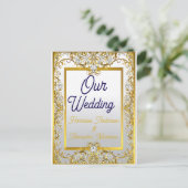 Elegant Gold & Silver Wedding Invitation (Debout devant)