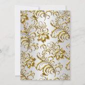 Elegant Gold Silver White Silk Champagne Birthday Kaart (Achterkant)