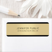 Elegant Gold Simple Sjabloon Moderne Professional Etiket (Insitu)