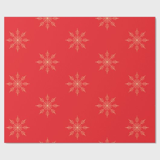 Elegant Gold Snowflake Christmas Wrapping Paper - Cadeaupapier (Vlak)