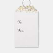 Elegant Gold Snowflake Custom Gift Label Cadeaulabel (Achterkant)