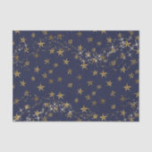 Elegant Gold Snowflake Kerstmis Rood Tissuepapier (Voorkant)