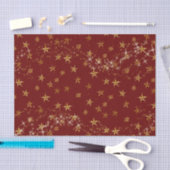 Elegant Gold Snowflake Kerstmis Rood Tissuepapier (Craft)