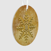 Elegant Gold Snowflake Ornament (voorkant)