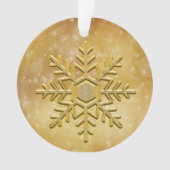 Elegant Gold Snowflake Ornament (voorkant)