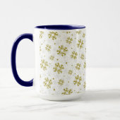 Elegant Gold Snowflake Winter Pattern Mok (Links)
