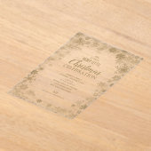 Elegant Gold Snowflakes Christmas Party Acryl Uitnodigingen (Laagn)