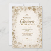Elegant Gold Snowflakes kerstvieringen (Voorkant)