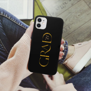 Elegant Gold Sparkle gepersonaliseerd script Afstu iPhone 11 Hoesje