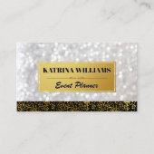 Elegant Gold Spect met Bokeh Glamor Visitekaartje (Voorkant)