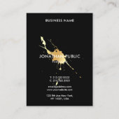 Elegant Gold Splash Professional Sjabloon Moderne Visitekaartje (Achterkant)